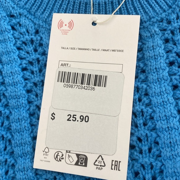 NWT ZARA knit cropped sweater vest - Picture 6 of 6